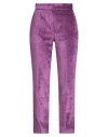 Kaos Woman Pants Plum Size 4 Cotton, Viscose In Purple