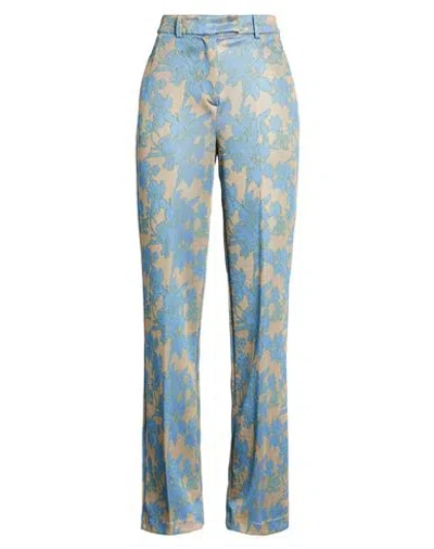 Kaos Woman Pants Sand Size 10 Polyester, Polyamide, Viscose, Elastane, Metallic Polyester In Multi