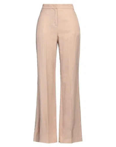 Kaos Woman Pants Sand Size 8 Viscose, Linen In Beige