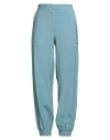 Kaos Woman Pants Slate Blue Size 10 Viscose, Polyester In Blue