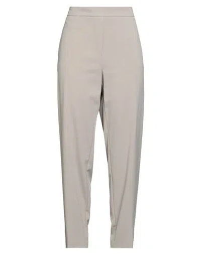 Kaos Woman Pants Taupe Size 12 Polyester, Viscose, Elastane In Gray