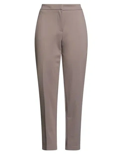 Kaos Woman Pants Taupe Size 8 Viscose, Polyamide, Elastane In Gray