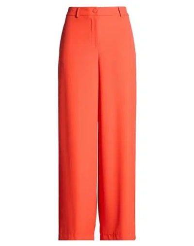 Kaos Woman Pants Tomato Red Size 6 Polyester, Elastane