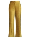Kaos Woman Pants Yellow Size 8 Cotton, Viscose In Gold