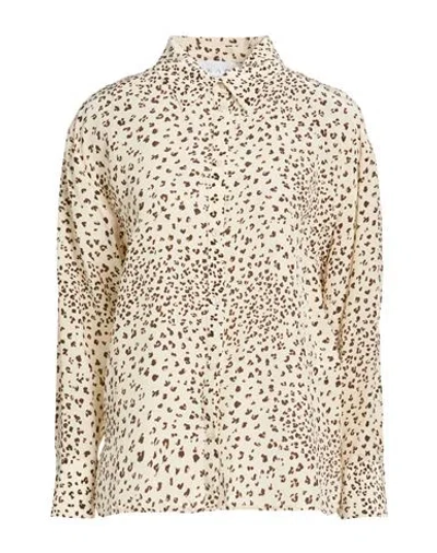 Kaos Woman Shirt Beige Size 12 Viscose, Silk In Neutral