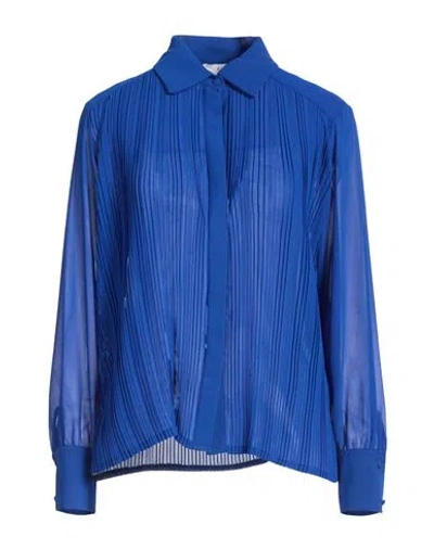 Kaos Woman Shirt Bright Blue Size 12 Polyester