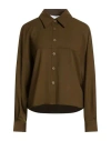 Kaos Woman Shirt Khaki Size 6 Polyester, Viscose, Elastane In Sand