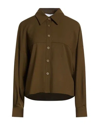 Kaos Woman Shirt Khaki Size 6 Polyester, Viscose, Elastane In Sand