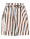 Kaos Woman Shorts & Bermuda Shorts Brown Size 6 Viscose, Polyamide In Brown