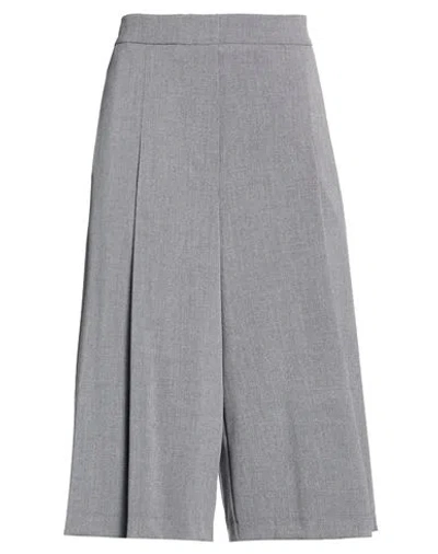 Kaos Woman Shorts & Bermuda Shorts Grey Size 4 Polyester, Viscose, Elastane
