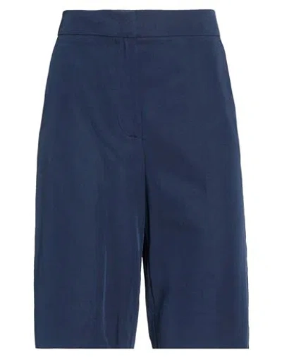 Kaos Woman Shorts & Bermuda Shorts Navy Size 6 Tencel, Linen In Blue