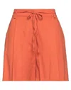 Kaos Woman Shorts & Bermuda Shorts Orange Size 6 Viscose, Linen, Cotton, Elastane In Orange