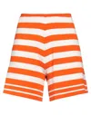 Kaos Woman Shorts & Bermuda Shorts Orange Size M Viscose, Polyester In Orange