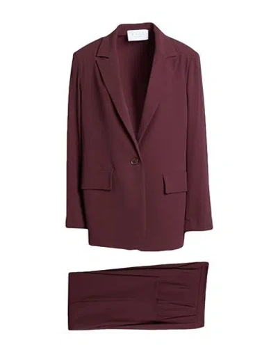 Kaos Woman Suit Burgundy Size 4 Polyester, Elastane In Red