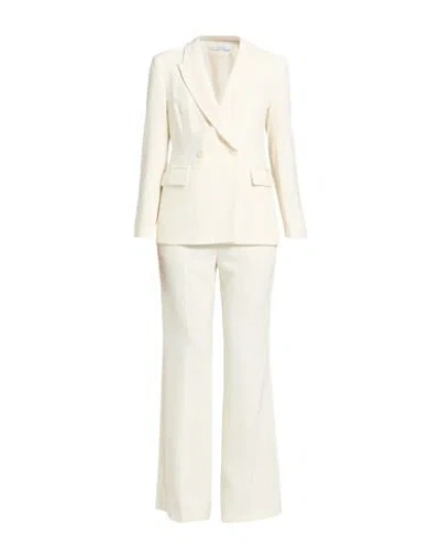Kaos Woman Suit Ivory Size 10 Polyester, Elastane In White