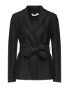 Kaos Woman Suit Jacket Black Size 10 Linen, Cotton In Black