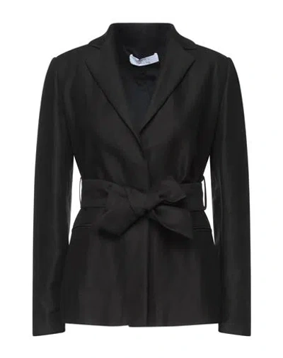 Kaos Woman Suit Jacket Black Size 10 Linen, Cotton