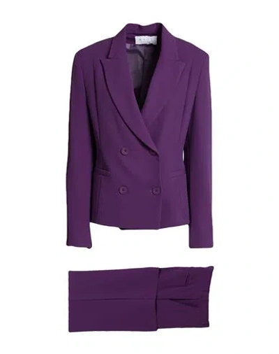 Kaos Woman Suit Purple Size 4 Polyester, Elastane