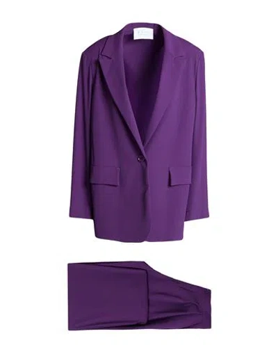 Kaos Woman Suit Purple Size 6 Polyester, Elastane