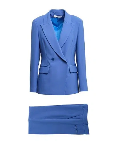 Kaos Woman Suit Slate Blue Size 10 Polyester, Elastane In Blue