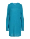 Kaos Woman Sweater Azure Size M Acrylic, Polyamide, Mohair Wool In Blue