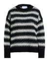 Kaos Woman Sweater Black Size M Acrylic, Wool, Polyester, Mohair Wool, Polyamide In Black