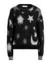 Kaos Woman Sweater Black Size S Acrylic, Mohair Wool, Polyamide, Viscose, Metallic Fiber In Black
