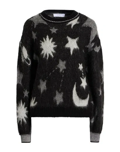 Kaos Woman Sweater Black Size S Acrylic, Mohair Wool, Polyamide, Viscose, Metallic Fiber