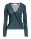 Kaos Woman Sweater Blue Size 8 Polyester, Viscose, Polyamide, Metallic Polyester, Elastane In Blue