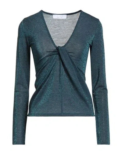 Kaos Woman Sweater Blue Size 8 Polyester, Viscose, Polyamide, Metallic Polyester, Elastane