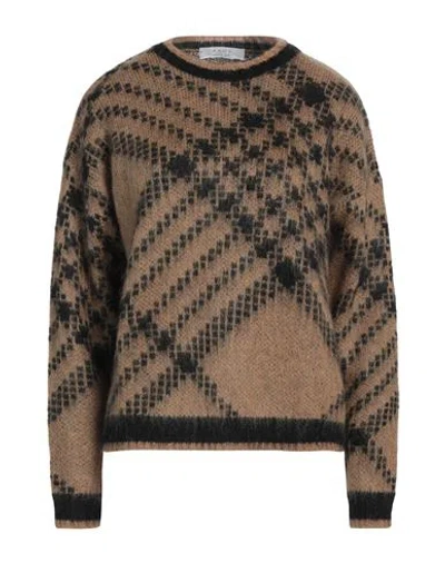 Kaos Woman Sweater Camel Size S Acrylic, Mohair Wool, Polyamide In Beige
