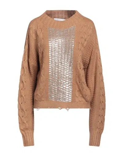 Kaos Woman Sweater Camel Size M Acrylic, Polyester In Beige