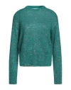 Kaos Woman Sweater Deep Teal Size S Polyester, Polyamide, Mohair Wool, Alpaca Wool In Green