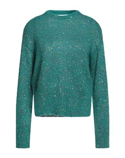 Kaos Woman Sweater Deep Teal Size S Polyester, Polyamide, Mohair Wool, Alpaca Wool In Green