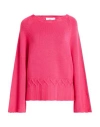 Kaos Woman Sweater Fuchsia Size M Wool In Pink