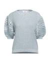 Kaos Woman Sweater Light Blue Size M Viscose, Polyester