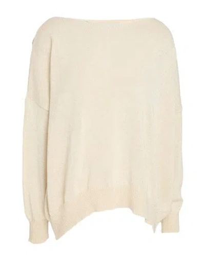 Kaos Woman Sweater Sand Size L Cotton, Polyamide, Metallic Fiber In Multi
