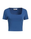 Kaos Woman T-shirt Azure Size 4 Acetate, Polyamide, Elastane In Blue