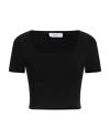 Kaos Woman T-shirt Black Size 4 Acetate, Polyamide, Elastane