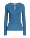 Kaos Woman T-shirt Blue Size S Viscose, Polyester, Polyamide, Elastane In Blue