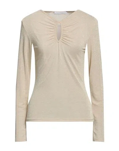 Kaos Woman T-shirt Gold Size Xs Viscose, Polyester, Polyamide, Elastane In Gold