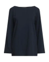 Kaos Woman T-shirt Midnight Blue Size 12 Viscose, Polyamide, Elastane In Blue