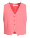 Kaos Woman Tailored Vest Coral Size 8 Polyester, Elastane