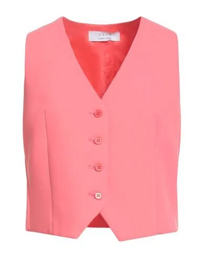 Kaos Woman Tailored Vest Coral Size 8 Polyester, Elastane