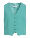 Kaos Woman Tailored Vest Turquoise Size 8 Polyester, Elastane
