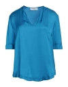 Kaos Woman Top Azure Size 10 Viscose In Blue