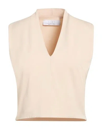 Kaos Woman Top Beige Size 10 Acetate, Polyamide, Elastane In Pink