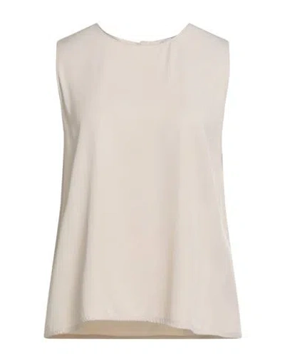 Kaos Woman Top Beige Size 8 Viscose In White