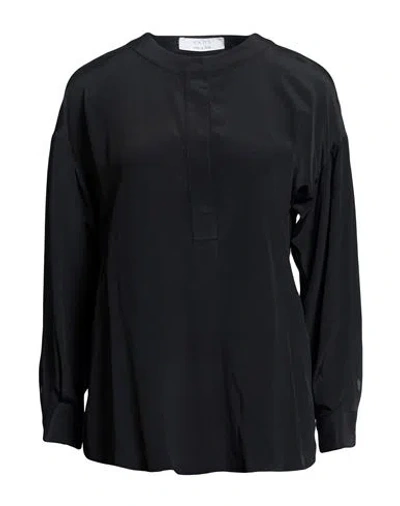 Kaos Woman Top Black Size 10 Acetate, Silk
