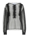 Kaos Woman Top Black Size 10 Polyester, Cotton In Black